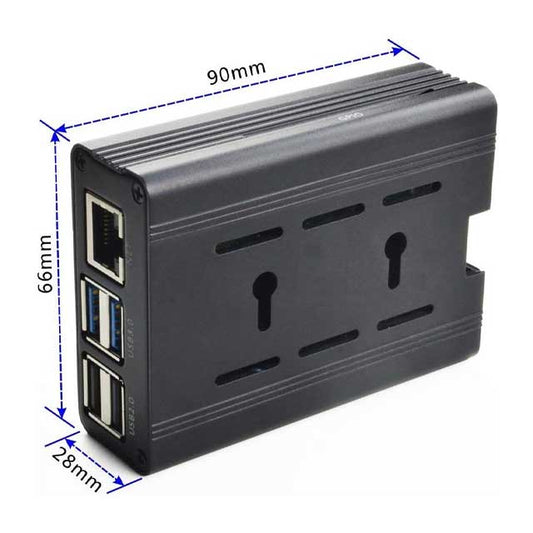 REES52 Raspberry Pi 4 Aluminum Case with Cooling Fan – Premium Raspberry Pi 4/4B Model B Enclosure in Sleek Black