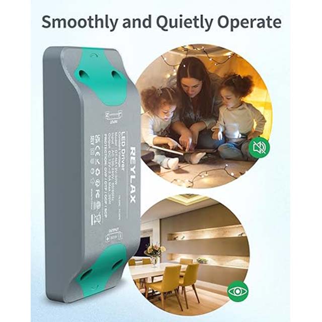 REYLAX 12V 30W LED Driver Power Supply - Slim AC to DC 12V Constant Voltage Adapter, 100/240V Input, 2.5A for LED Strip Lights and Low Voltage LED Transformers