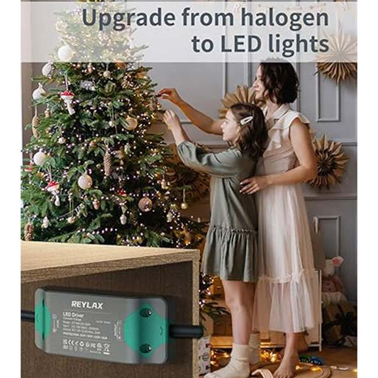 REYLAX 12V 30W LED Driver Power Supply - Slim AC to DC 12V Constant Voltage Adapter, 100/240V Input, 2.5A for LED Strip Lights and Low Voltage LED Transformers