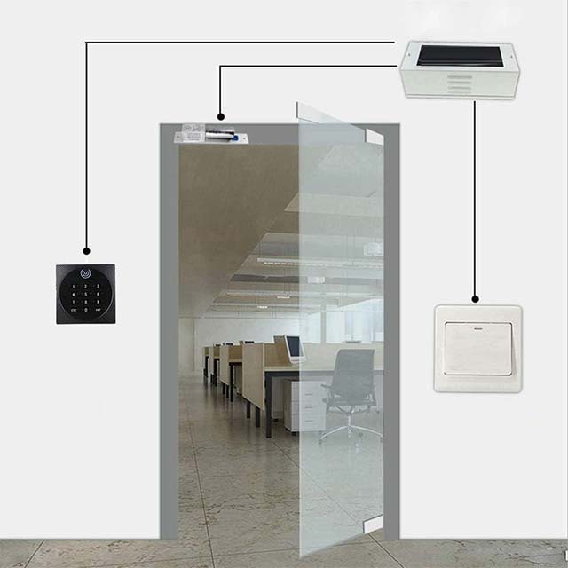 LCMDFZ Waterproof RFID Card Reader - Multi-Functional ID &amp; Password Keypad for Banks &amp; Public Buildings