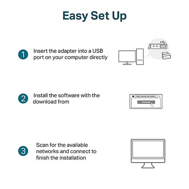RTL8188 150Mbps USB WiFi Adapter – Wireless Network Dongle for Raspberry Pi, Desktop, Laptop & PC | Windows Compatible