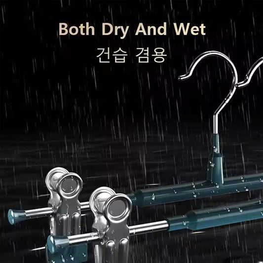 Stainless Steel Rack Clip – Anti-Slip Pants & Skirt Hanger with Wardrobe Clothespin Clamps