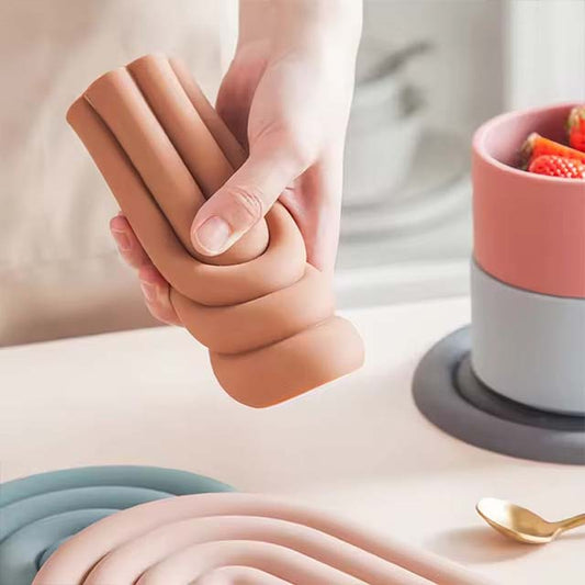 Rainbow Silicone Table Mat – Heat-Resistant Coaster, Pot Holder & Placemat for Kitchen Use