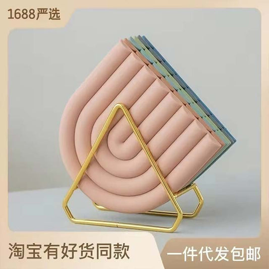 Rainbow Silicone Table Mat – Heat-Resistant Coaster, Pot Holder & Placemat for Kitchen Use