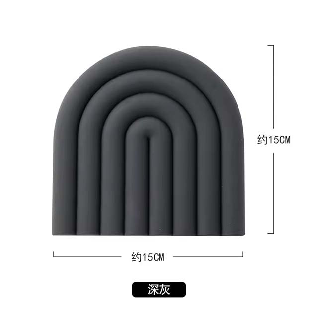 Rainbow Silicone Table Mat – Heat-Resistant Coaster, Pot Holder & Placemat for Kitchen Use