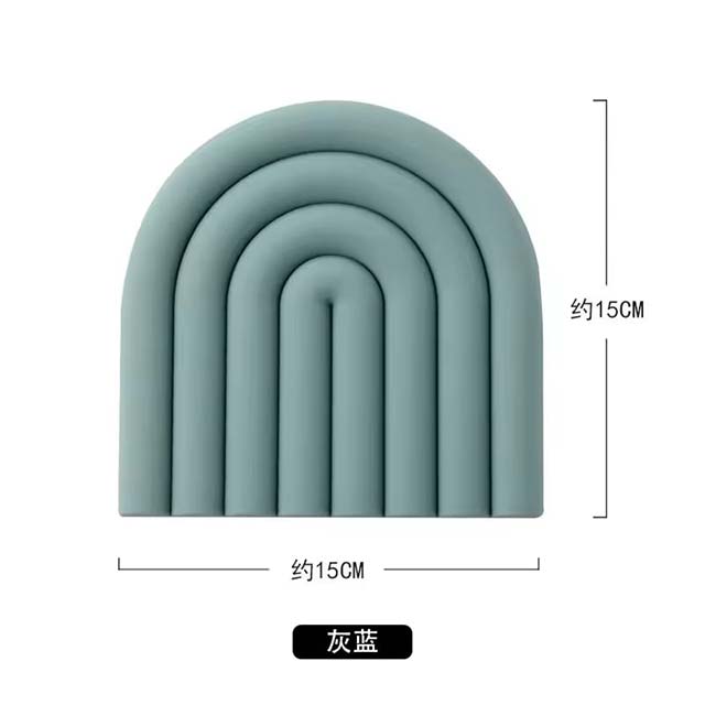 Rainbow Silicone Table Mat – Heat-Resistant Coaster, Pot Holder & Placemat for Kitchen Use