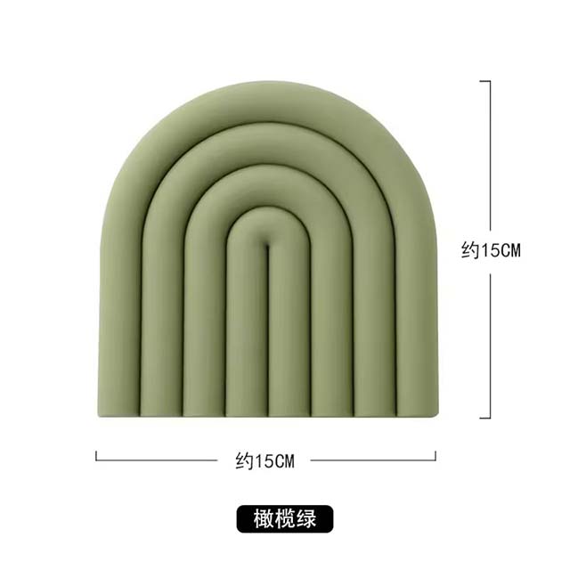 Rainbow Silicone Table Mat – Heat-Resistant Coaster, Pot Holder & Placemat for Kitchen Use