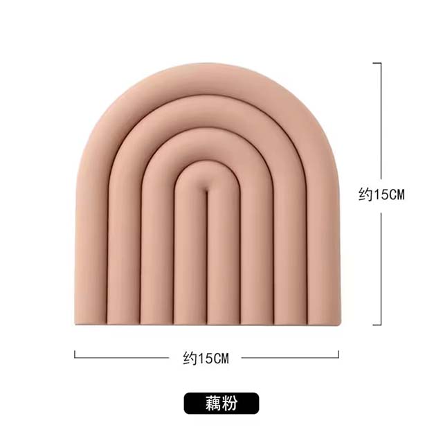 Rainbow Silicone Table Mat – Heat-Resistant Coaster, Pot Holder & Placemat for Kitchen Use