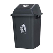 Rectangular Flip-Top Trash Can – Durable Plastic Bin for Hotels, Restaurants, Homes & Outdoor Use