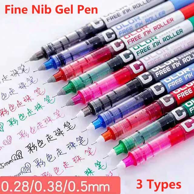 Multicolor Gel Ink Pens – Large Capacity Fine Nib Roller Ballpoint Pens for Students & Office | Smooth Writing School Stationery Set | High-Quality Ball Pens