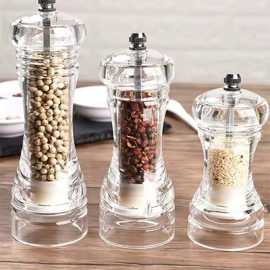 Refillable Manual Salt & Pepper Grinder – Adjustable Ceramic Spice Mill for Herbs & Seasoning