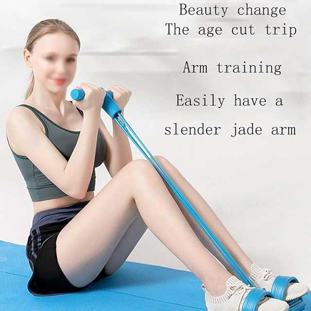 Resistance Loop Bands with Pedal – Elastic Pull Rope for Home Workouts | Full-Body Fitness Equipment for Strength Training, Yoga & Pilates