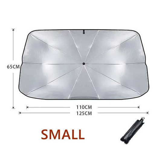 Retractable Car Sunshade for Front Windshield – Heat Insulation UV Protection Parasol for Sunblock & Interior Cooling