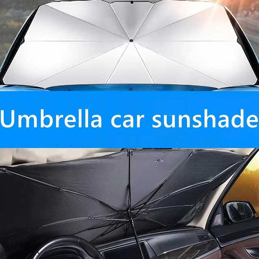 Retractable Car Sunshade for Front Windshield – Heat Insulation UV Protection Parasol for Sunblock & Interior Cooling