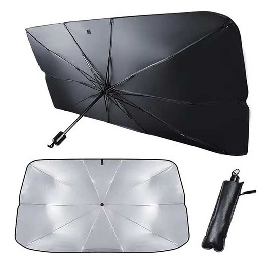 Retractable Car Sunshade for Front Windshield – Heat Insulation UV Protection Parasol for Sunblock & Interior Cooling