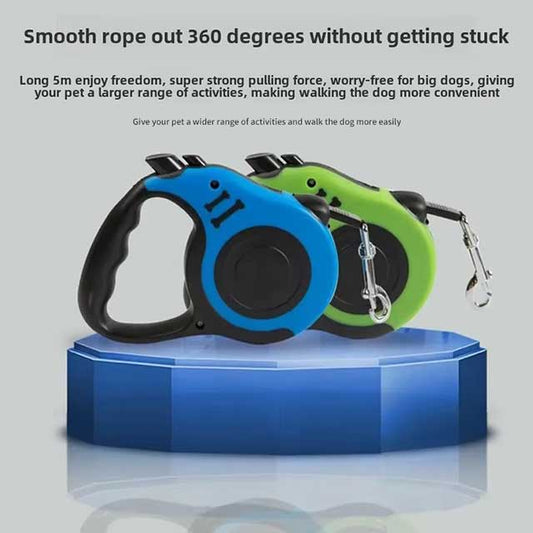 Retractable Dog Leash 3M/5M – Durable Nylon Lead for Small, Medium & Large Dogs or Cats, Automatic & Strong Pet Walking Lead