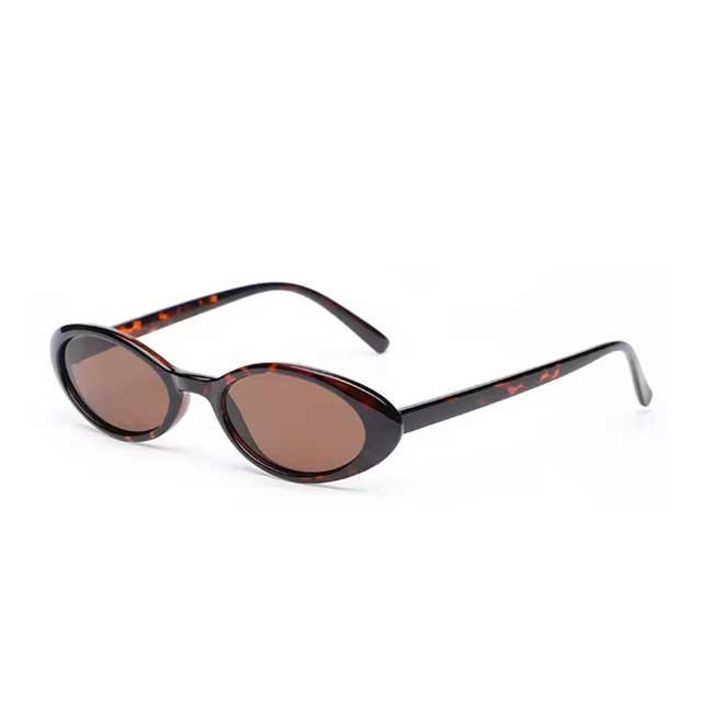 Retro Oval Cat Eye Sunglasses – UV400 Punk Style Eyewear for Women & Men | Black & Leopard Frame