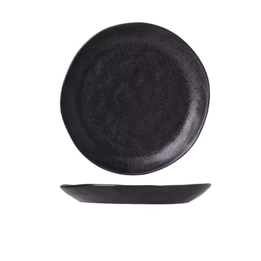 Retro Japanese Style Special-Shaped Ceramic Tableware – Elegant Handmade Aesthetic Dinner Plates & Serving Bowls – High-End Creative Dinnerware for Steak, Salad & Pasta – Unique Table Decor (5"/6.5"/8"/8.5" Bowls, 10" Disk, 11" Plate)