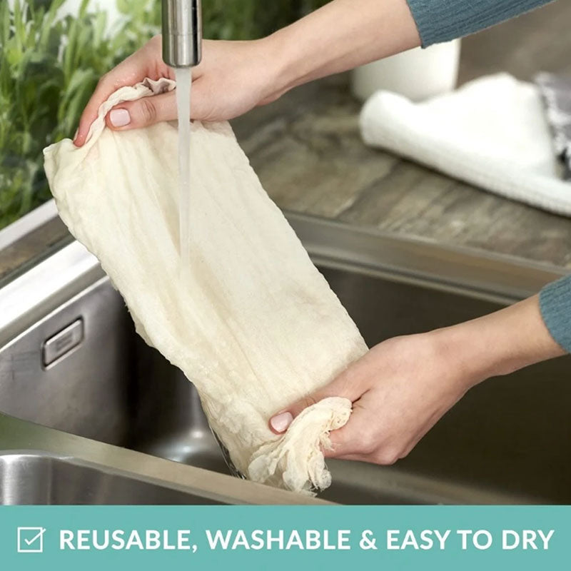 (30*40CM) Reusable Cotton Gauze Strainer Bags – Food-Grade Tofu & Cheesecloth Filter – Drawstring Cotton Bags for Butter, Nut Milk, and Coffee