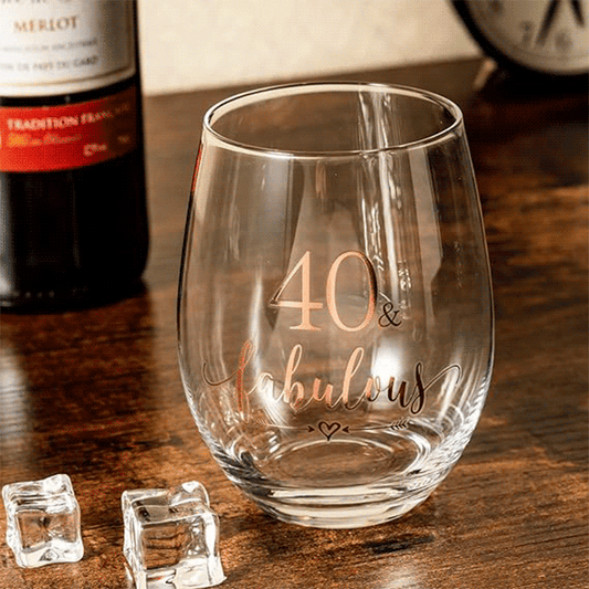 Rose Gold Wine Glass 14oz