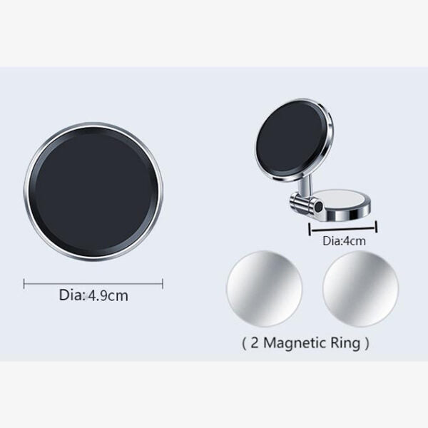 Rotatable Magnetic Car Phone Holder – Adjustable, Secure Mount for Phones & GPS Devices