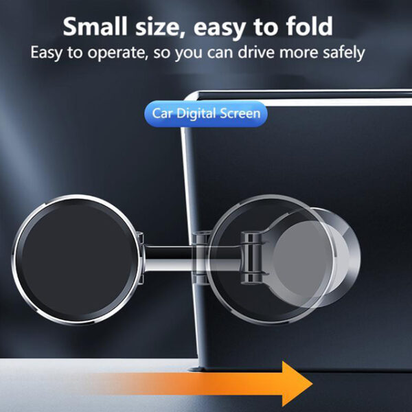 Rotatable Magnetic Car Phone Holder – Adjustable, Secure Mount for Phones & GPS Devices