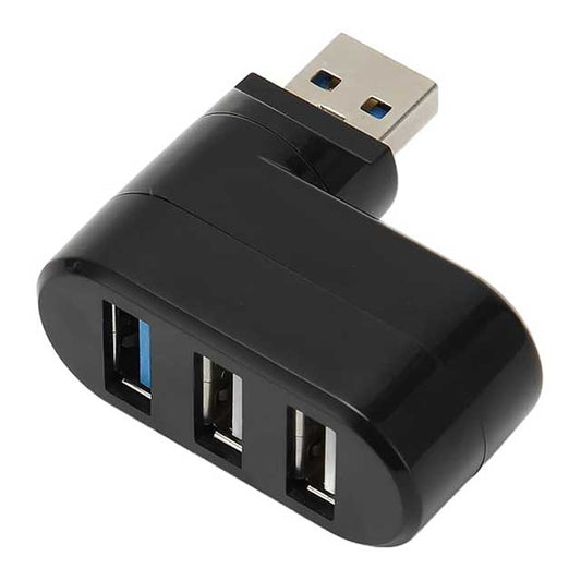 Rotatable USB Hub Splitter – 3-Port USB 2.0/3.0 Adapter with 90°/180° Swivel Design | Plug & Play, Hot Swap Supported USB Expander for Laptop & PC
