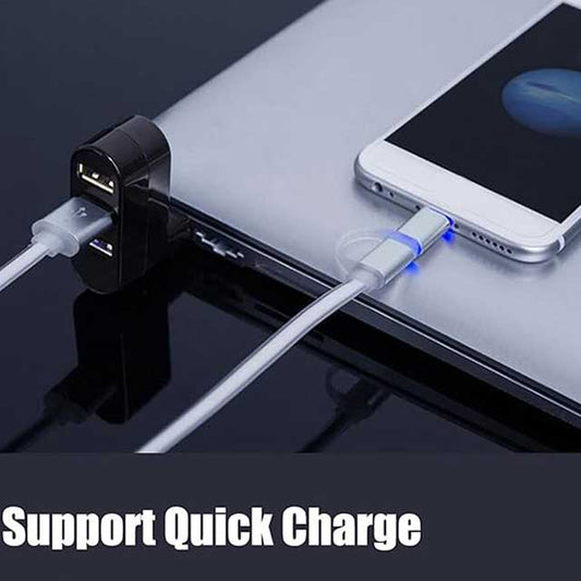 Rotatable USB Hub Splitter – 3-Port USB 2.0/3.0 Adapter with 90°/180° Swivel Design | Plug & Play, Hot Swap Supported USB Expander for Laptop & PC