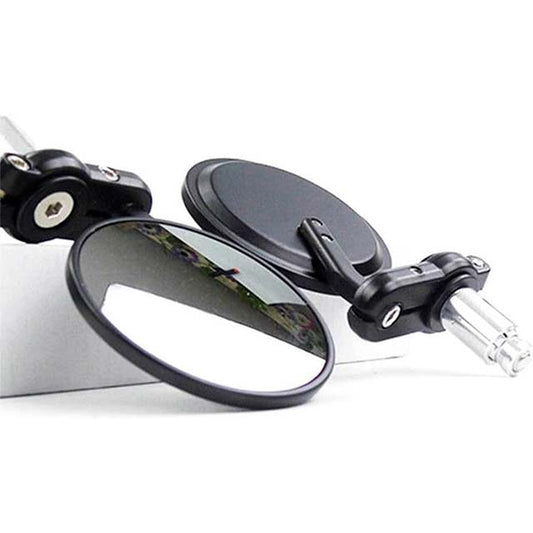 Universal 7/8″ Round Handlebar Motorcycle Rearview Side Mirrors – 1 Pair Bike End Mirror Accessory
