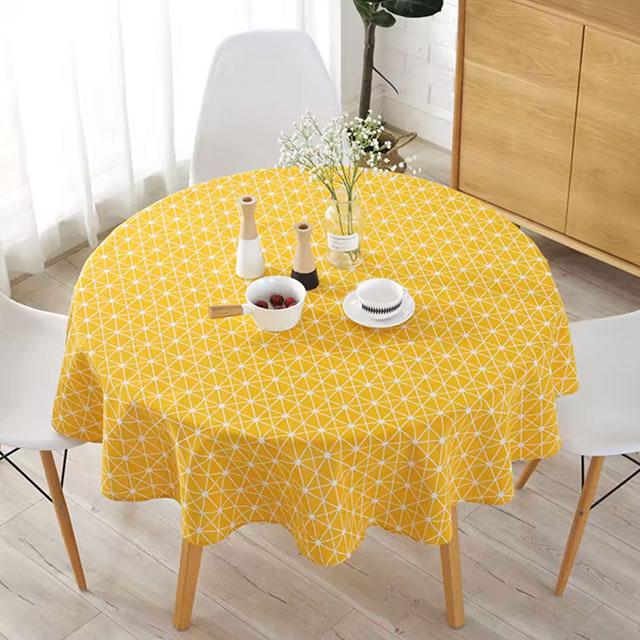 Round Tablecloth 120/150cm – Washable Decorative Table Cover for Home, Holiday, Christmas, Party & Picnic Dining