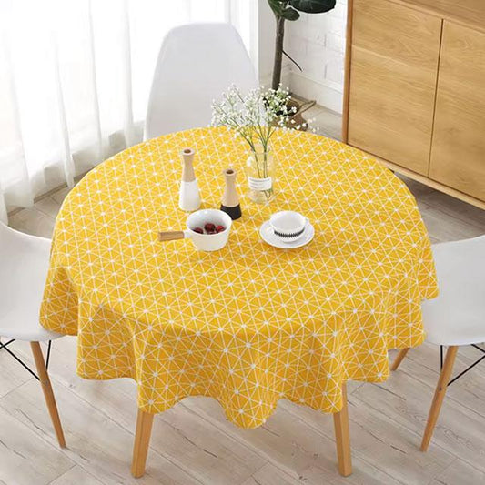 Round Tablecloth 120/150cm – Washable Decorative Table Cover for Home, Holiday, Christmas, Party & Picnic Dining