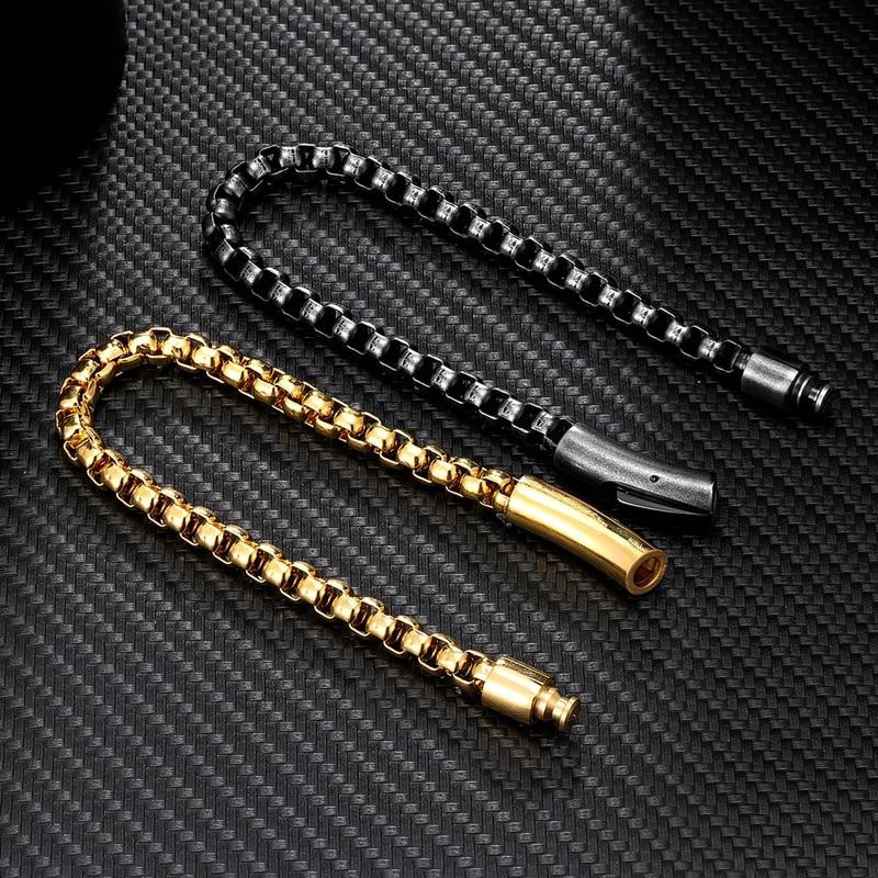 Bracelet à chaîne en acier inoxydable avec boucle magnétique (EGBT348) 