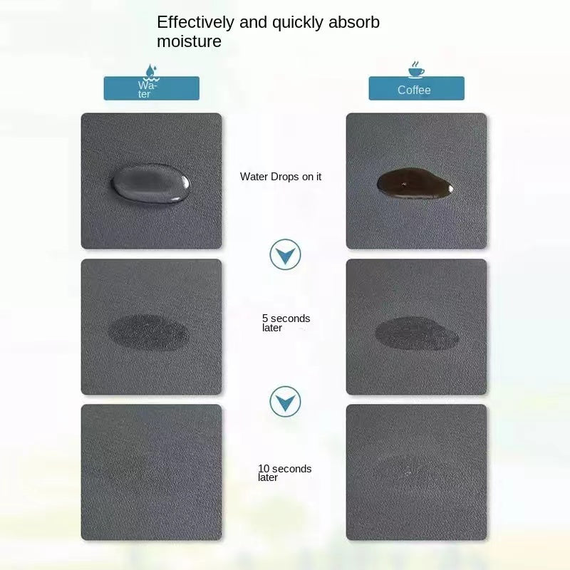 (40*50cm) Coffee Machine Placemat Kitchen Water Absorbent Pad Diatomite Drying Dishes Drain Mat for Kitchen Sink Countertop Protector