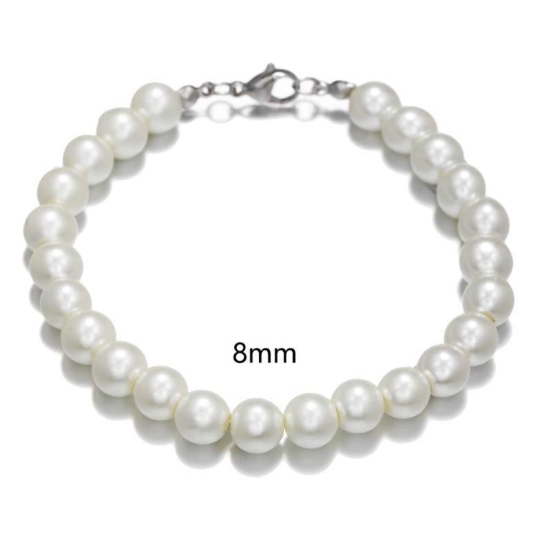 6/8/10 mm Pearl Unisex Bracelets (EGN232)