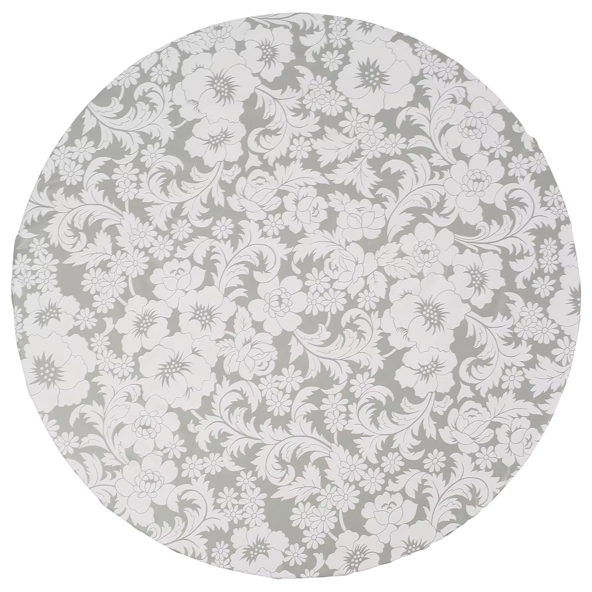 Round Waterproof PVC Tablecloth with Elastic Edges – Oil-Proof & Spill-Proof Protective Cover – Fitted Table Overlay for Weddings, Kitchens, and Outdoor Parties