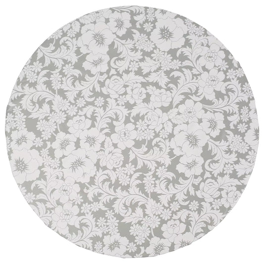 Round Waterproof PVC Tablecloth with Elastic Edges – Oil-Proof & Spill-Proof Protective Cover – Fitted Table Overlay for Weddings, Kitchens, and Outdoor Parties