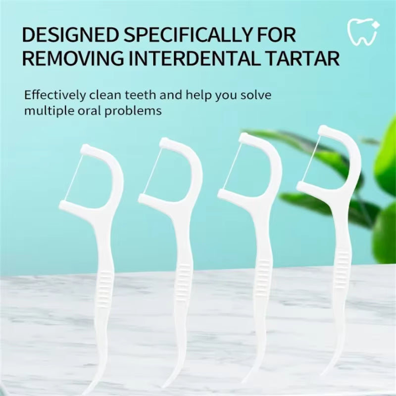 Cure-dents Fil Dentaire Jetables Portables – Brins de Fil Dentaire Haute Tension avec Cure-Dents Intégré – Boîte de Fil Dentaire Format Poche pour Soins Bucco-Dentaires en Déplacement (Lots de 1/2/5/10 Boîtes)