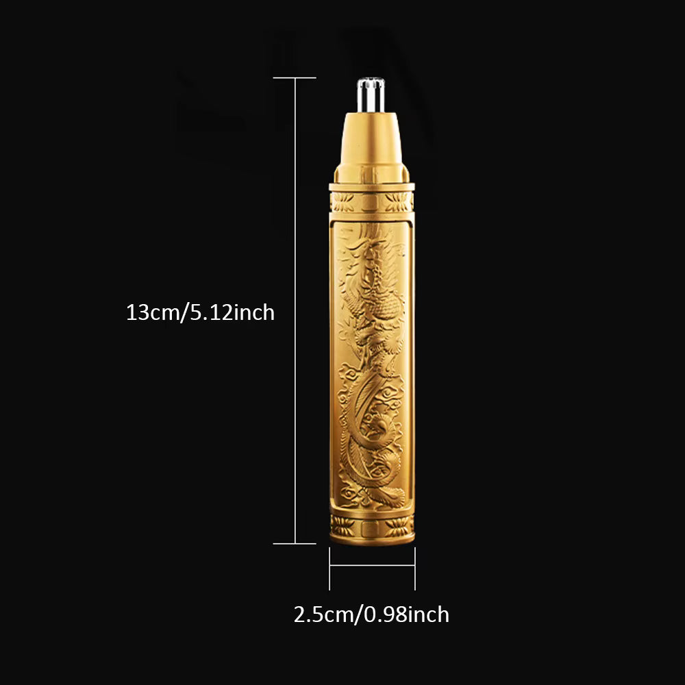 Golden Dragon & Phoenix Nose Hair Trimmer – Professional Nostril Hair Cutter – Waterproof Washable Blade Head – Compact & Portable Luxury Grooming for Men & Women