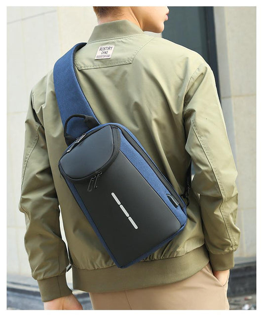 Sac bandoulière étanche USB grande capacité pour homme (EGB248) 