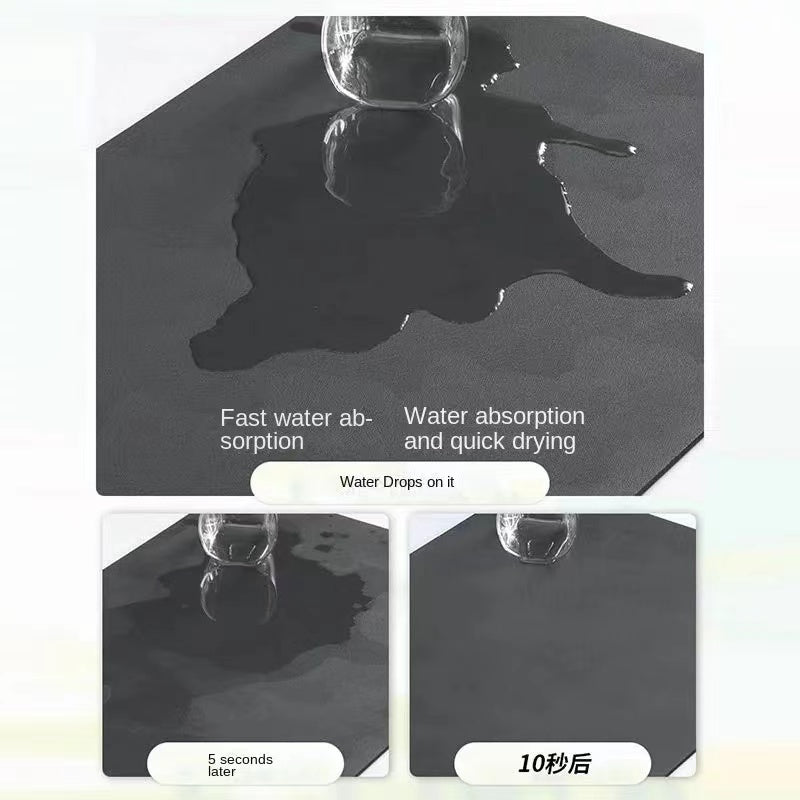 (40*50cm) Coffee Machine Placemat Kitchen Water Absorbent Pad Diatomite Drying Dishes Drain Mat for Kitchen Sink Countertop Protector