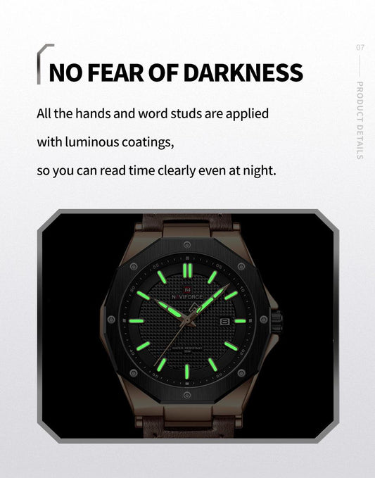 NAVIFORCE Leather Men Watch (NF9200L)