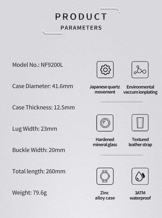 NAVIFORCE Leather Men Watch (NF9200L)