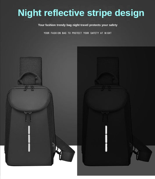 Sac bandoulière étanche USB grande capacité pour homme (EGB248) 