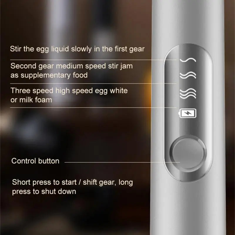 Mousseur à lait électrique rechargeable USB – Mélangeur à café, émulsionneur de lait et batteur à œufs portatif