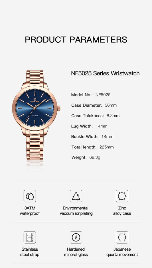 NAVIFORCE Stainless Steel Women Watch (NF5025)
