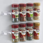 Étagère à épices murale 2 pièces – Support et organisateur de bouteilles d'assaisonnement de cuisine adhésifs