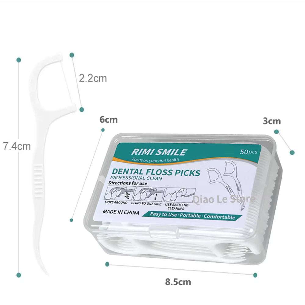 Cure-dents Fil Dentaire Jetables Portables – Brins de Fil Dentaire Haute Tension avec Cure-Dents Intégré – Boîte de Fil Dentaire Format Poche pour Soins Bucco-Dentaires en Déplacement (Lots de 1/2/5/10 Boîtes)