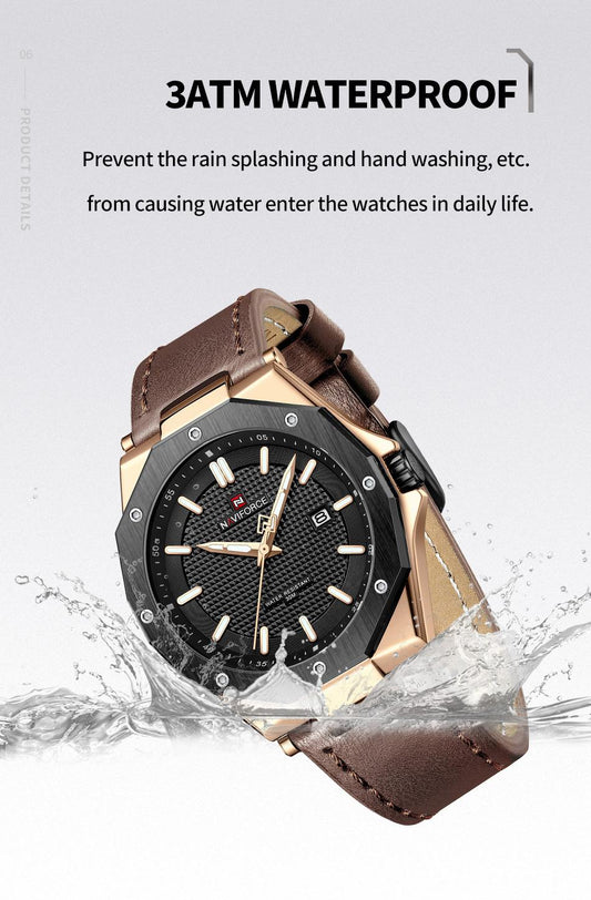 NAVIFORCE Leather Men Watch (NF9200L)
