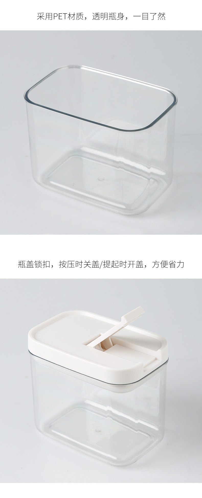 Clear Plastic Food Storage Container Sealed Jar