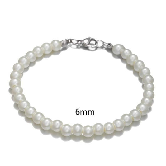 6/8/10 mm Pearl Unisex Bracelets (EGN232)